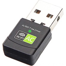 Renas Store Ally Çift Bant 600 Mbps 2.4 Ghz +5 Ghz USB Kablosuz Wifi ADAPTÖR-(5775)