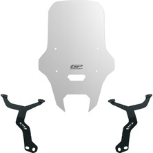 GP Kompozit Yamaha WR 125 R 2025-2026 Uyumlu Ön Cam Şeffaf - 56 cm
