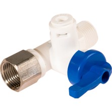 Water Quality Su Arıtma Cihazı Için Tesisat Bağlantı Vanası Hat Alma Kombo Vanası 3/8" x 1/4" x 3/8"