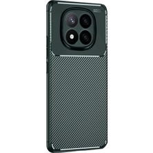 TeknoKapsül Note 14 Pro Plus Kılıf Auto Focus Karbon Kapak - Koyu Yeşil