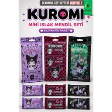 x Dekomus Lisanslı Kuromi 8'li Islak Mendil
