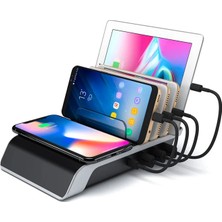 Renas Store Ally Multiport 10W Wireless Kablosuz Şarj Cihazı Organizer STAND-(5775)