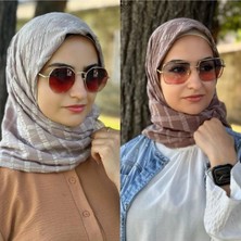 ALDAIYR 2 Jakarlı Pamuk Caz Eşarp 120X 120