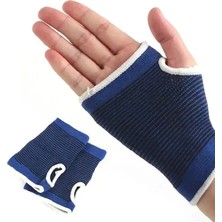 Astraltech Çift Bilek Destekliği Mavi Örgü Sporcu Bileklik Evrensel Boy 2 Adet