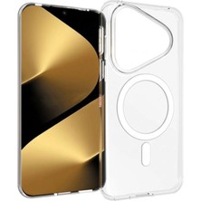 Forzacase Huawei Pura 80 Ultra ile Uyumlu Clearmag Serisi Magsafe Özellikli Kristal Şeffaf Sert Kılıf