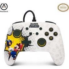 Powera Nintendo Switch Için Powera Gelişmiş Kablolu Kumanda - Bob-Omb Blast, Beyaz/siyah