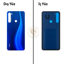 Arsking Xiaomi Redmi Note 8 Neptün Mavisi Arka Pil Kapağı Batarya Kapağı Lazer Kesim Back Cover