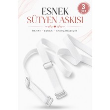 Alıç Sütyen Askısı Ayarlanabilir Metal Kancalı Esnek Rahat Kullanım – 3 Çift