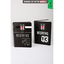 x Dekomus Lisanslı Beşiktaş Özel Tasarım Puzzle Figürlü Spiralli A5 Defter  80 Yaprak