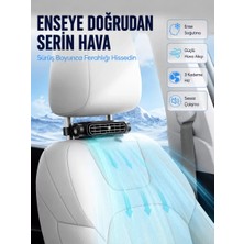Araç Içi Boyun Serinletme Fanı Usb-C Şarjlı Güçlü Hava Akışlı Soğutucu Midastech