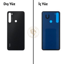 Arsking Xiaomi Redmi Note 8 Uzay Siyahı Arka Pil Kapağı Batarya Kapağı Lazer Kesim Back Cover