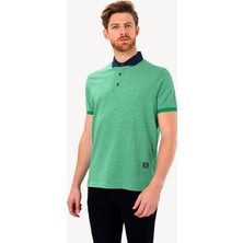 Erkek Yeşil Regular Fit Polo Yaka Tshirt