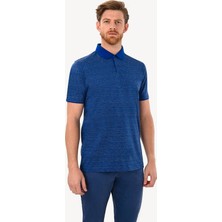 Erkek Lacivert Desenli Regular Fit Polo Yaka Tshirt