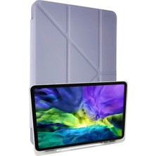 TeknoKapsül iPad 10.2 (8.nesil) Kılıf Kalemlikli Mars Tablet Kılıfı - Lila