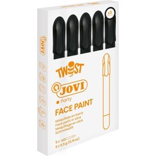 Nacario Jovi Twist Stick 5'li Siyah Yüz Boyama Kalemi