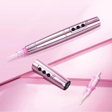 Nacario Thunderlord Power TP-006 Kablosuz Dövme Makinesi ve Kalıcı Makyaj Cihazı, Pembe