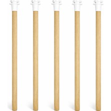 Nacario 5'li Tırtıklı Ahşap Kuş Tüneği 25 cm