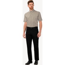 Erkek Siyah Slim Fit Kanvas Pantolon