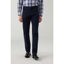Ysf Erkek Lacivert Slim Fit Kanvas Pantolon
