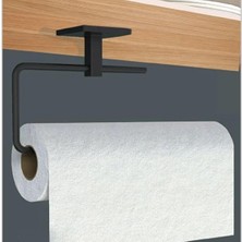 Nacario Yapışkanlı Kağıt Havlu Askısı, Metal, Modern Tasarım,solo Peçetelik Havluluk, Duvar Veya Dolap Altı Montaj,delmeden Vidalamadan Kolay ve Pratik Montaj
