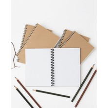 Esila Kağıtçılık A5 Kraft Kapak Çizgisiz Defter | 14,8X21CM | 70 Yaprak | Geri Dönüşümlü | Vintage Stil
