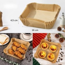 Bg Store Kare Airfryer Pişirme Kağıdı, Yağ Geçirmez ve Yapışmaz Tek Kullanımlık, Yüksek Isıya Dayanıklı, Hava Fritözü ile Uyumlu, Pratik ve Hijyenik Mutfak Yardımcı Pişirme Kağıdı Seti, 50 Adet