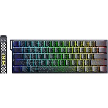 Aula Mini 60 He Max Hall Effect Manyetik Klavye Rapid Trigger Spiritcloud Switch 8000Hz Rgb Tkl Hot Swap Oyuncu Klavyesi Siyah