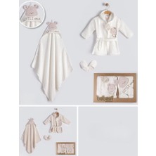 Bebessi %100 Pamuk Little Bear Bornoz Set Bej BBS.4183.BEJ