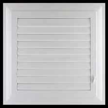 Mey İthalat BADEM10 Menfez Banyo Wc Tuvalet Havalandırma Plastik Panjur Beyaz 60X60 cm