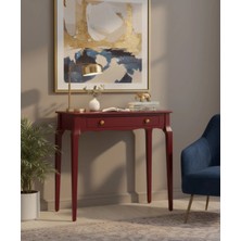 Roys Ahşap 110 cm Masif Konik Bordo Dresuar