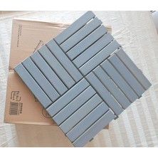 Mey İthalat Akasya Ahşap Yer Karosu, Gri 30X30 Cm, 10'lu Paket, 0.9 M² Yer Kaplama