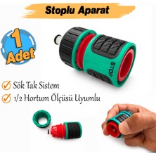 Badem10 Stoplu Hortum Sulama Bağlantı Aparatı Başlığı Ekleme Aparatı Eki Bahçe Sulama Adaptörü Stop Kesici