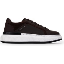 Tamer Tanca Erkek Hakiki Deri Kahverengi Sneakers & Spor Ayakkabı 1203 277 Erk Ayk SK26-27 Kahve Met