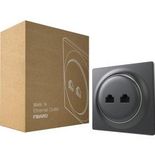 Mey İthalat Fıbaro Walli N Ethernet Çıkışı/yüksek Kaliteli Ethernet Çıkışı, 2XRJ45 Cat.6, Antrasit, FGWEEU-021-8