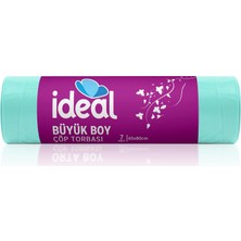 Mey İthalat Ideal Büyük Boy Çöp Poşeti 7'li 65X80 Cm, Sızdırmaz ve Yırtılmaz, Ekonomik Büyük Boy Çöp Torbası, Geri Dönüştürülebilir Atık Torbası, Doğa Dostu, Sürdürülebilir, Güçlü ve Dayanıklı Çöp Poşeti