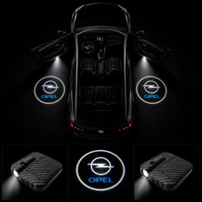 OtoÇizgi Opel Kapı Altı Logo Projektör LED Işığı 2\'li Set Pilli Kablosuz Kapı Karşılama Lambası