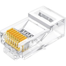 Mey İthalat Veggieg CAT5E RJ45 Jack 8P8C Ethernet Konnektörü Altın Kaplama 102 Adet