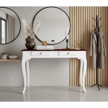 Roys Ahşap 110 cm Masif Lükens Beyaz Ceviz Dresuar