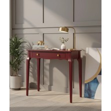 Roys Ahşap 90 cm Masif Konik Bordo Dresuar