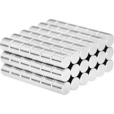 Mey İthalat Neodyum Mıknatıs Ø5x5 mm - Yuvarlak Güçlü Mıknatıs 50 Adet