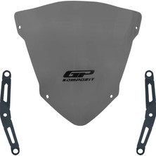 GP Kompozit Yamaha MT-25 2020-2026 Uyumlu Spor Ön Cam Gri - 23 cm