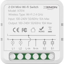 Mey İthalat Xenon Smart Ikili Wi-Fi Akıllı Anahtar (16A 220V Röle) Iki Yönlü Işık Şalteri Röle Modülü Mobil Uygulama Denetimli Tuya Uyumlu Google Home/alexa Destekli Switch X7014