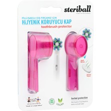 Mey İthalat Sterıball Şarjlı Pilli Diş Fırçaları Için Hijyenik Diş Fırçası Koruma Kabı-2'li Pembe x 2