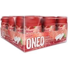 Mey İthalat Ülker Oneo Çilek Aromalı Şişe Draje Sakız 60 Gram x 12