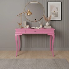 Roys Ahşap 110 cm Masif Rustik Pembe Dresuar