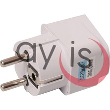 Mey İthalat Ay-Iş Evrensel Adaptör Seyahat Fişi Beyaz Ab Normu - 250V Ac 10~16A