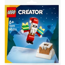 Mey İthalat LEGO Creator Noel Baba ile Baca Eğlencesi 30692 – 6 Yaş ve Üzeri Erkek ve Kız Çocuklar Için Hayal Gücünü Geliştiren Oyuncak Yapım Seti, Yeni Yıl Temalı Doğum Günü Hediye Fikri (60 Parça)