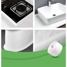 Mey İthalat Sızdırmazlık Bandı Lavabo Bantı Banyo Mutfak Lavabo Küvet Duş Teknesi Su Geçirmez Kenar Bant 320 cm x 37 mm