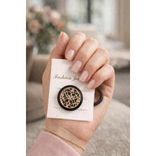 Bymiel Vintage Taş Detaylı Desenli Lastik Toka – Şık Saç Aksesuarı