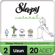 Mey İthalat Sleepy Natural Ultra Hassas Hijyenik Ped Uzun 20 Adet Ped